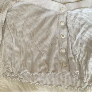 Black and white crop top set